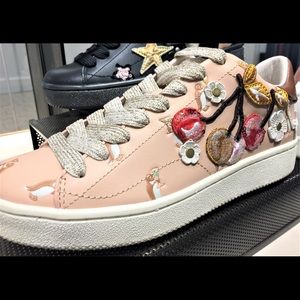COACH C101 Cherry Leather Sneakers